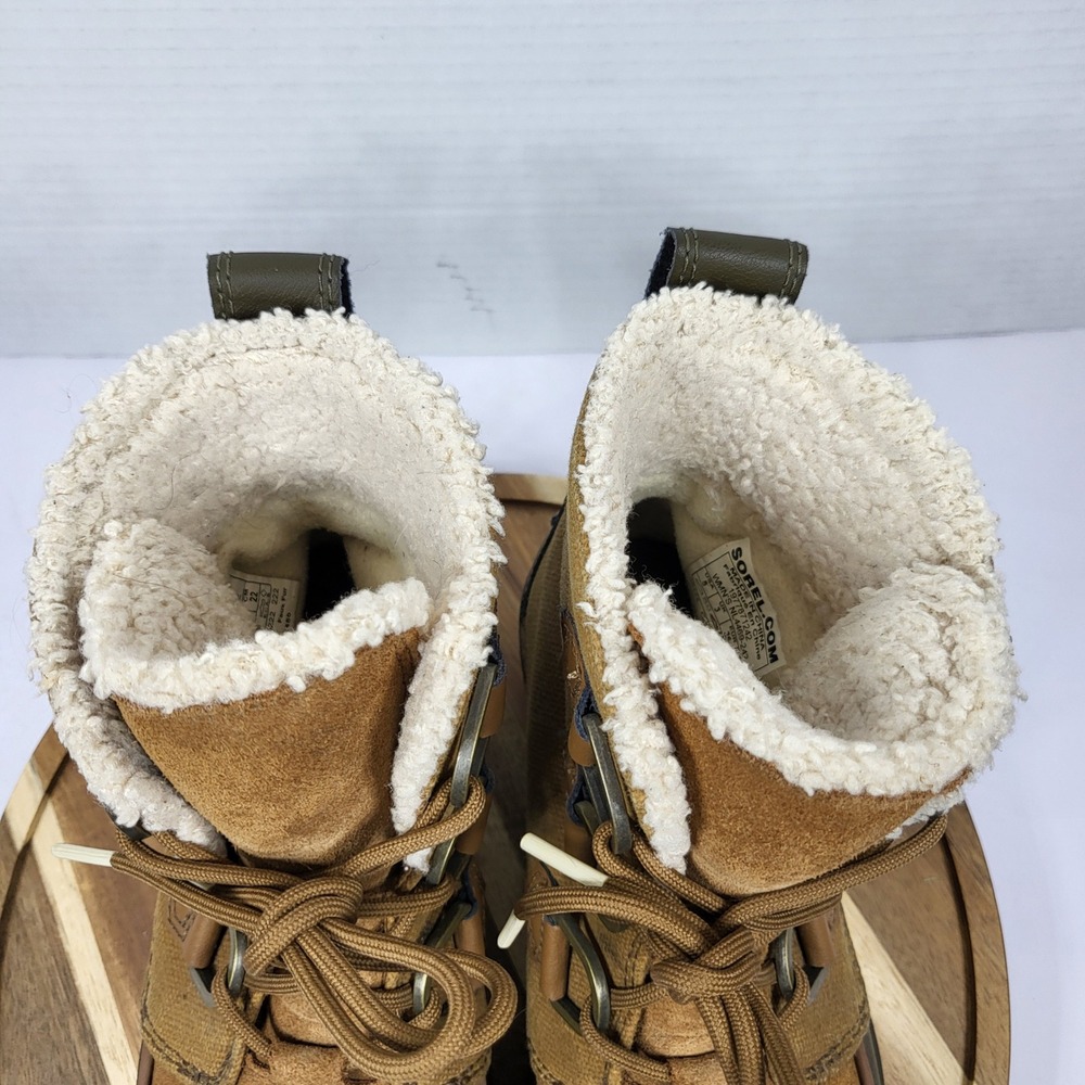 Sorel Lennox Street Waterproof Boots Womens 5 Omega Taupe Olive NL4469-242 - Picture 4 of 11